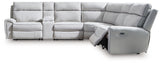 Social Pointe 3-Piece Power Reclining Sectional (Configuration: 6-Piece (Social Pointe Armless Chair, Social Pointe Armless Chair, Social Pointe Console with Storage, Social Pointe Left-Arm Facing Power Recliner, Social Pointe Right-Arm Facing Power Recliner, Social Pointe Wedge))