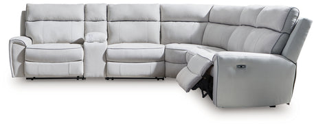 Social Pointe 3-Piece Power Reclining Sectional (Configuration: 6-Piece (Social Pointe Armless Chair, Social Pointe Armless Chair, Social Pointe Console with Storage, Social Pointe Left-Arm Facing Power Recliner, Social Pointe Right-Arm Facing Power Recliner, Social Pointe Wedge))