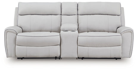 Social Pointe 3-Piece Power Reclining Sectional (Configuration: 3-Piece (Social Pointe Console with Storage, Social Pointe Left-Arm Facing Power Recliner, Social Pointe Right-Arm Facing Power Recliner))