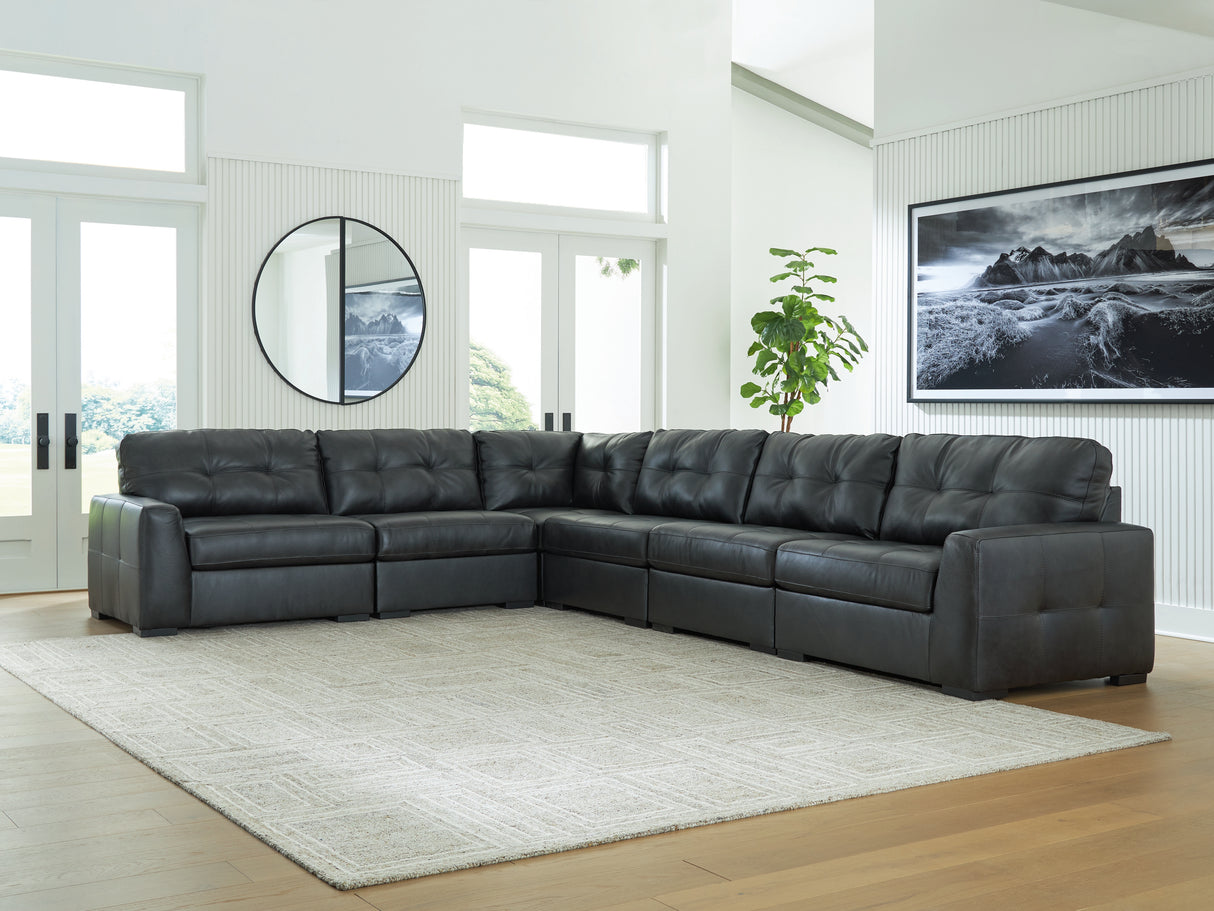 Brindley Pier 4-Piece Sectional (Configuration: 6-Piece (Brindley Pier Armless Chair, Brindley Pier Armless Chair, Brindley Pier Armless Chair, Brindley Pier Left-Arm Facing Corner Chair, Brindley Pier Right-Arm Facing Corner Chair, Brindley Pier Wedge))