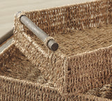 Halima Tray (Set of 2) (Color: Tan)