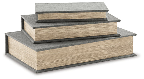 Jolina Box (Set of 3) (Color: Gray)