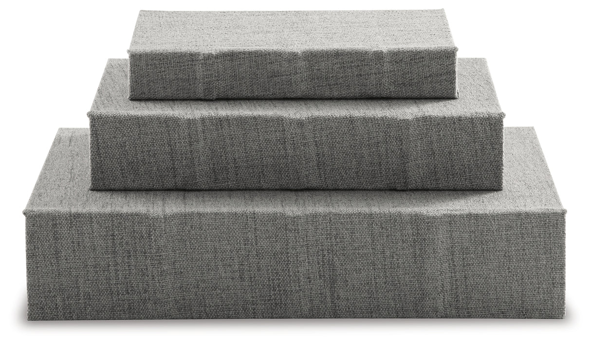 Jolina Box (Set of 3) (Color: Gray)