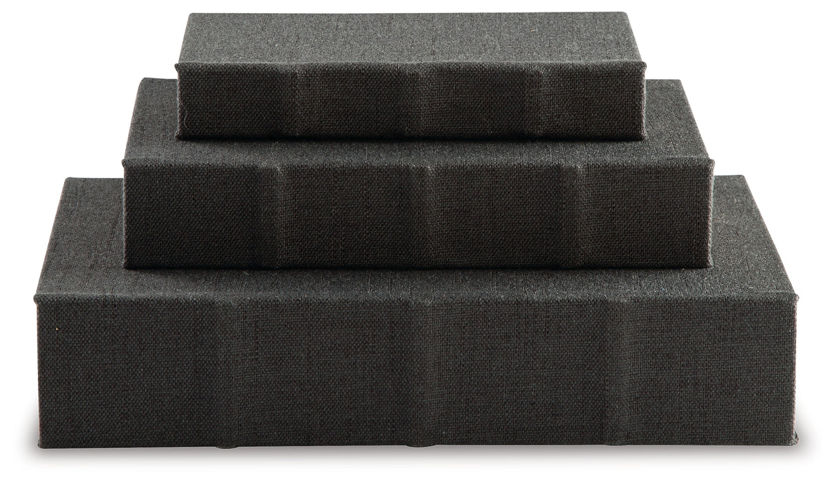 Jolina Box (Set of 3) (Variation Color: Black)