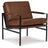 Puckman Accent Chair (Color: Brown/Silver Finish)