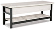 Rhyson Storage Bench (Color: White)