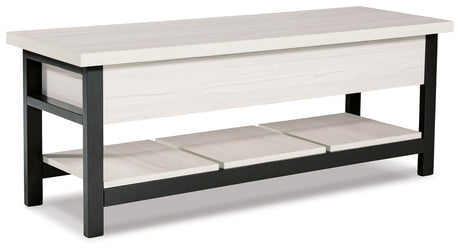 Rhyson Storage Bench (Color: White)