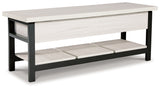 Rhyson Storage Bench (Color: White)
