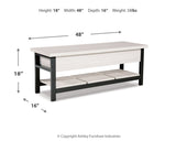 Rhyson Storage Bench (Color: White)