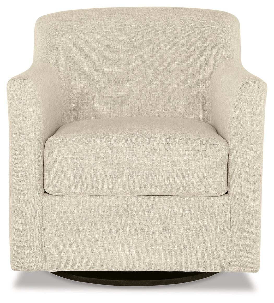Bradney Swivel Accent Chair (Color: Linen)