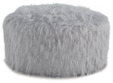 Galice Oversized Accent Ottoman (Color: Light Gray)