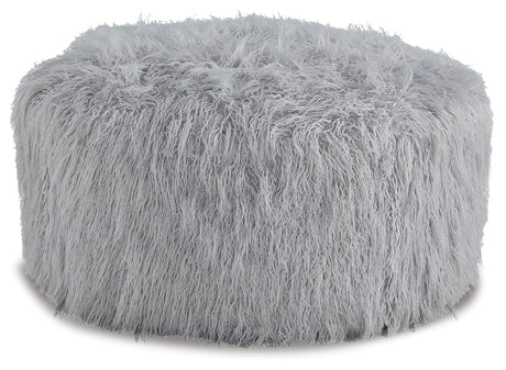 Galice Oversized Accent Ottoman (Color: Light Gray)