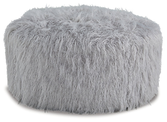 Galice Oversized Accent Ottoman (Color: Light Gray)