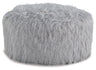Galice Oversized Accent Ottoman (Color: Light Gray)