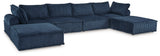 Bales 6-Piece Modular Seating (Color: Navy)
