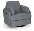 Alainmont Next-Gen Nuvella Swivel Power Recliner (Color: Salt and Pepper)