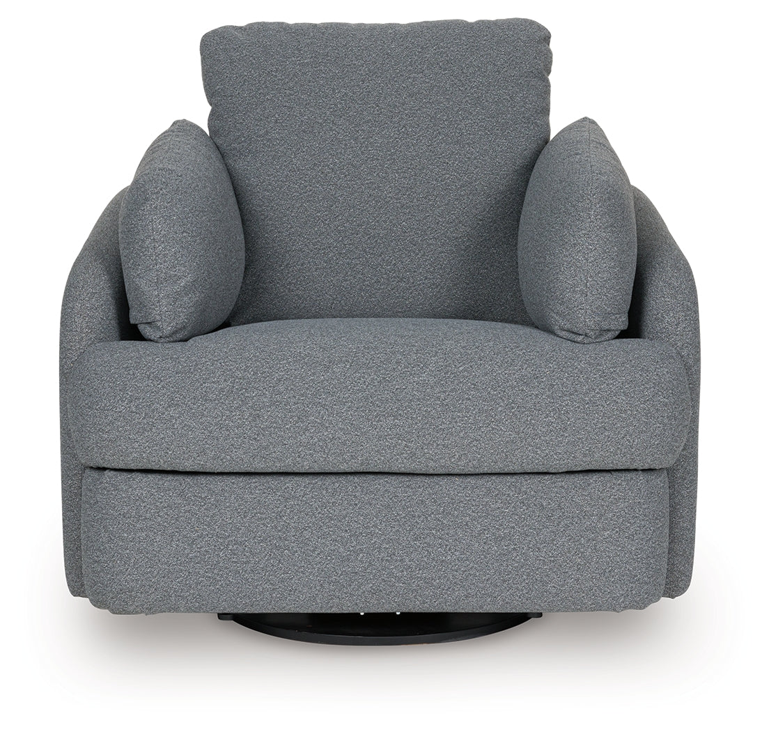 Alainmont Next-Gen Nuvella Swivel Power Recliner (Color: Salt and Pepper)