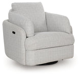 Alainmont Next-Gen Nuvella Swivel Power Recliner (Color: Stone)