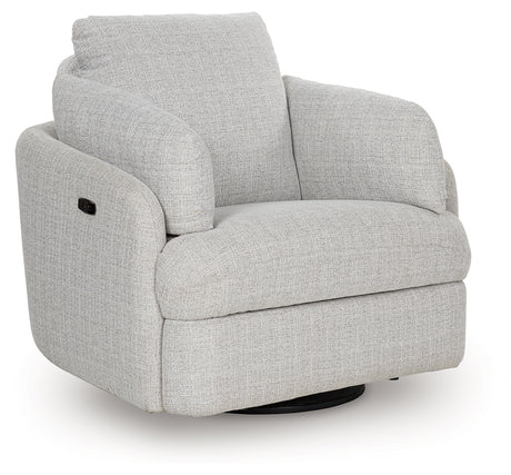 Alainmont Next-Gen Nuvella Swivel Power Recliner (Color: Stone)