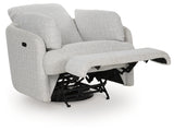 Alainmont Next-Gen Nuvella Swivel Power Recliner (Color: Stone)