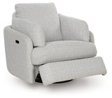 Alainmont Next-Gen Nuvella Swivel Power Recliner (Color: Stone)