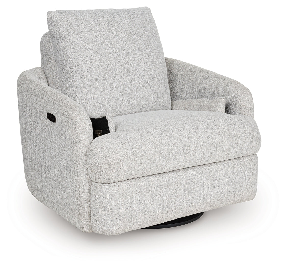 Alainmont Next-Gen Nuvella Swivel Power Recliner (Color: Stone)