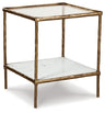 Ryandale Accent Table (Color: Antique Brass Finish)