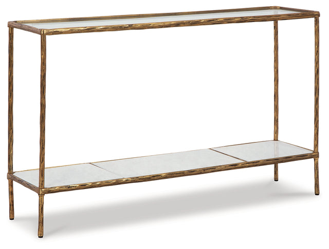 Ryandale Console Sofa Table (Color: Antique Brass Finish)