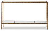 Ryandale Console Sofa Table (Color: Antique Brass Finish)