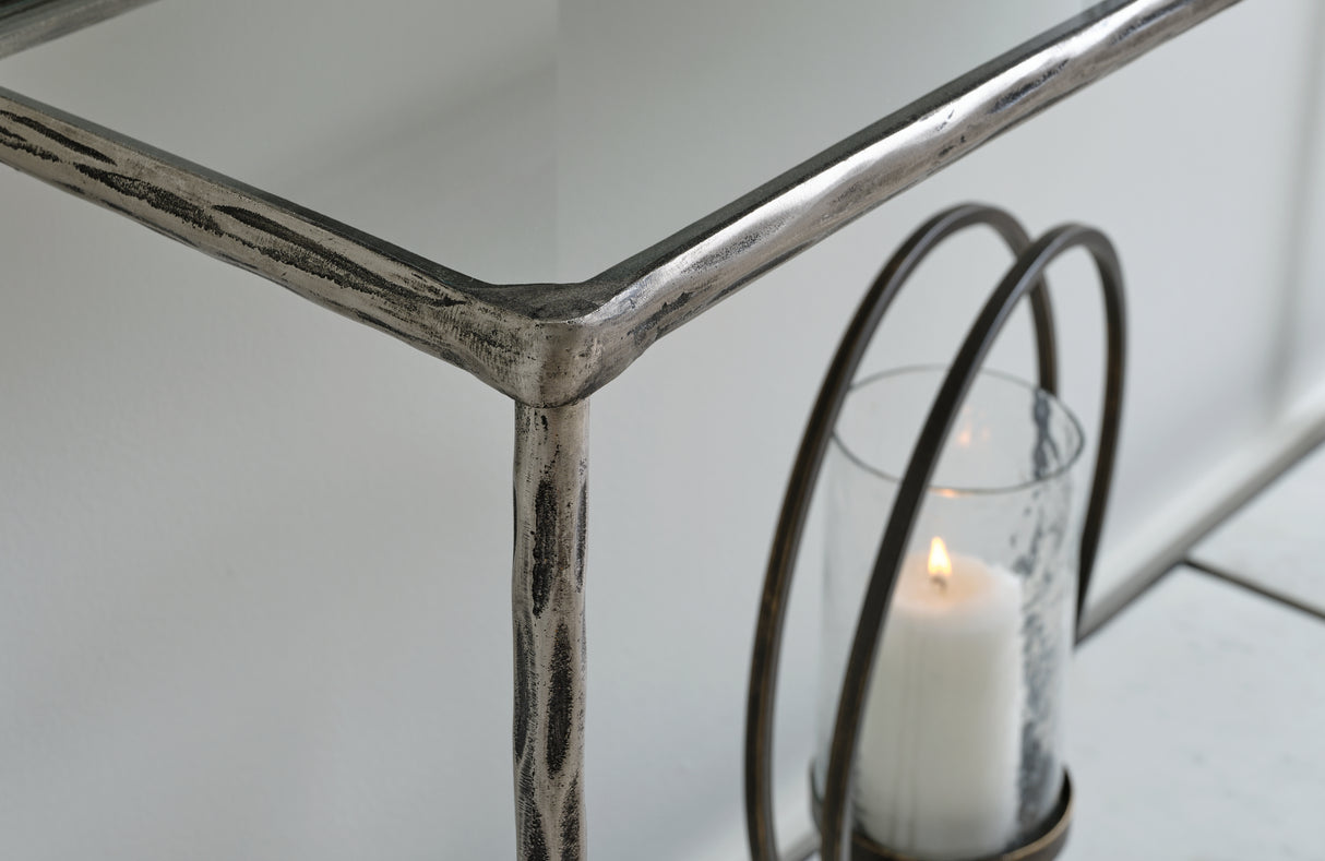 Ryandale Console Sofa Table (Variation Color: Antique Pewter Finish)