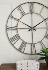 Paquita Wall Clock (Color: Antique Silver)