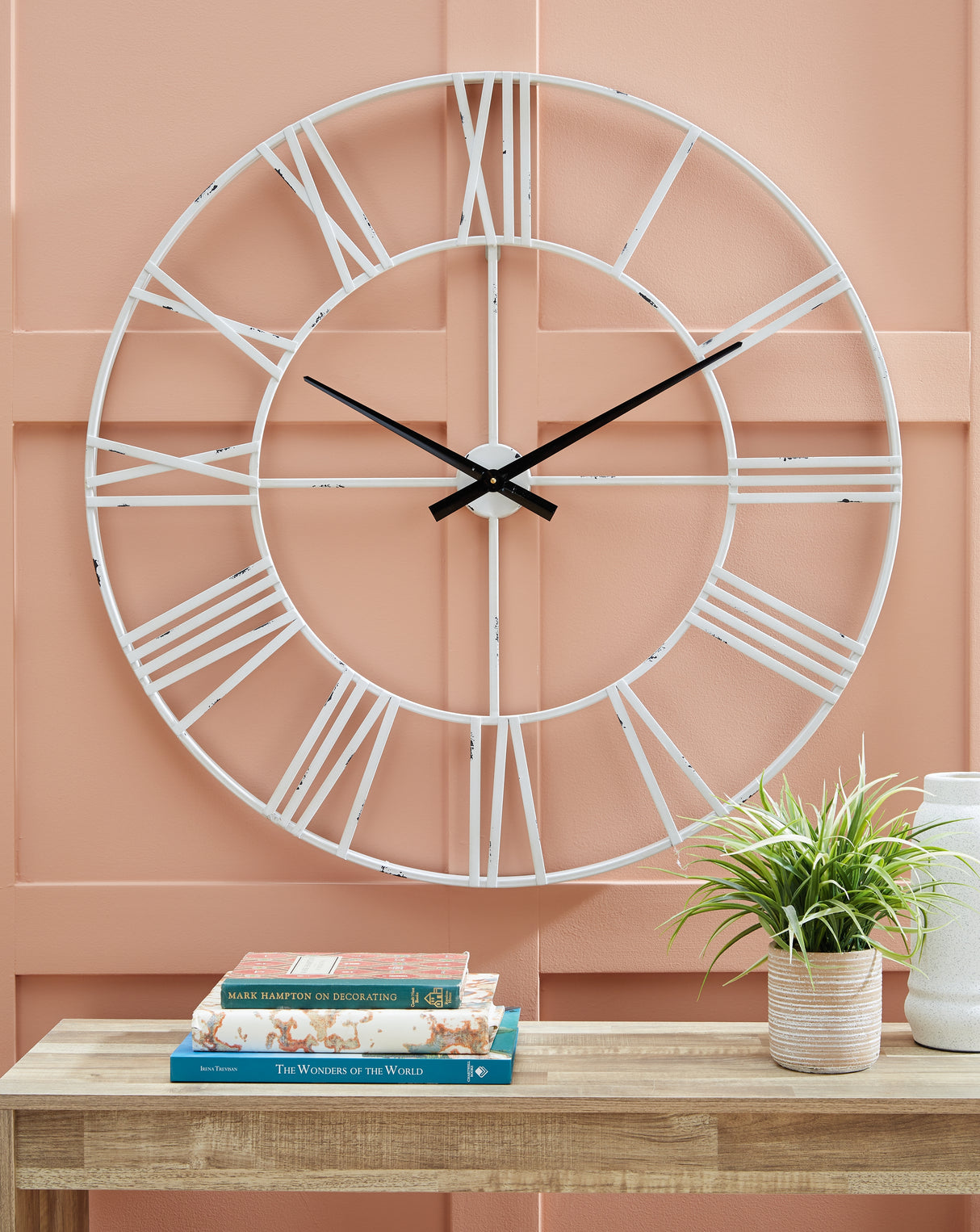 Paquita Wall Clock (Variation Color: Antique White)