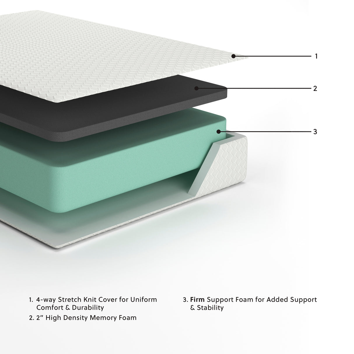 Chime 12 Inch Memory Foam Full Mattress in a Box