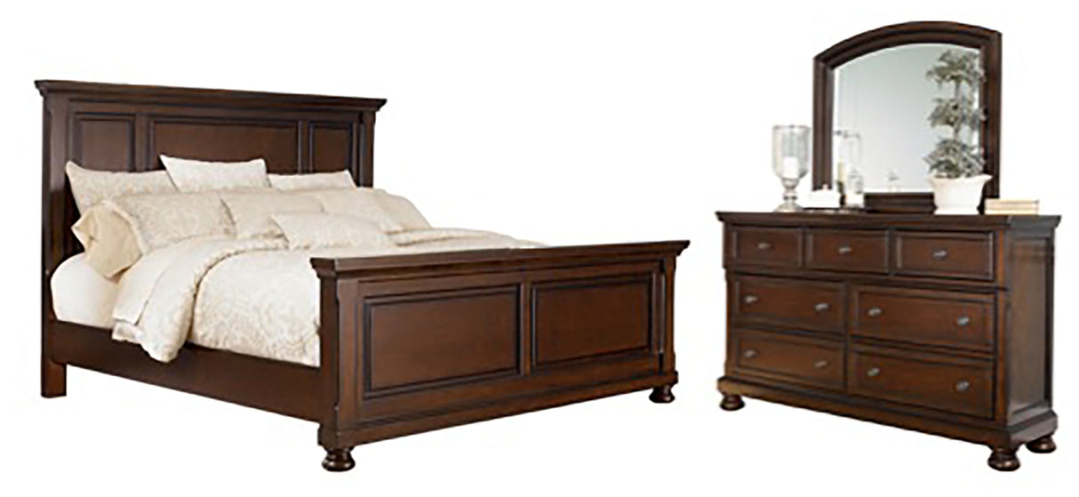 Porter Queen Panel Bed, Dresser and Mirror (Bed Size: Queen)