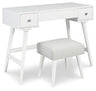 Thadamere Vanity with Stool (Variation Color: White)