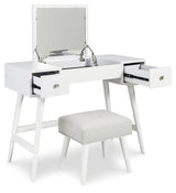 Thadamere Vanity with Stool (Variation Color: White)