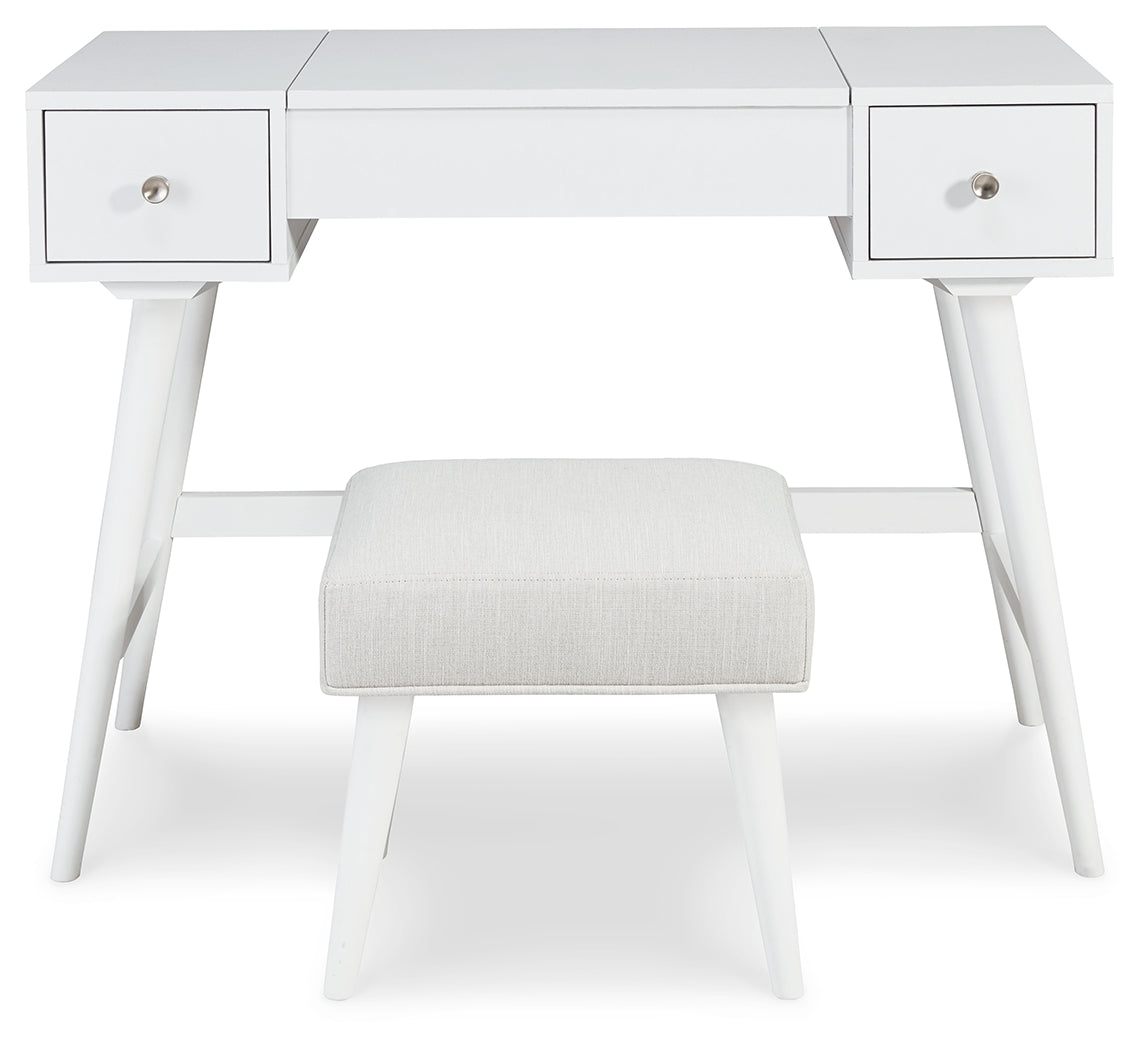 Thadamere Vanity with Stool (Variation Color: White)