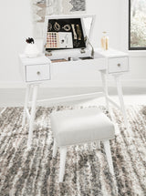 Thadamere Vanity with Stool (Variation Color: White)