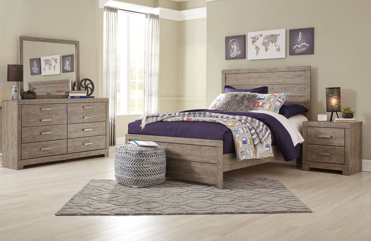 Culverbach 6-Piece Full Panel Bed with Mirrored Dresser and 2 Nightstands (Nightstand, Nightstand, Full Panel Headboard/Footboard, Full Panel Rails, Dresser, Bedroom Mirror)