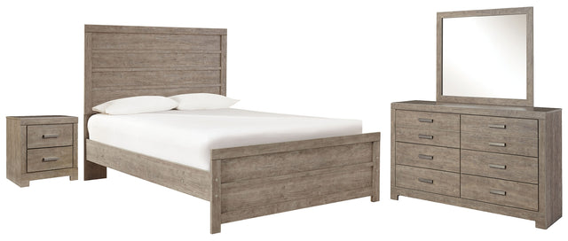 Culverbach 6-Piece Full Panel Bed with Mirrored Dresser and 2 Nightstands (Nightstand, Nightstand, Full Panel Headboard/Footboard, Full Panel Rails, Dresser, Bedroom Mirror)