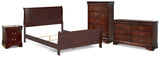 Alisdair Queen Sleigh Bed, Dresser, Mirror, 2 Chests and 2 Nightstands
