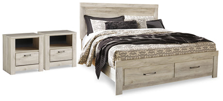 Bellaby King Storage Bed and 2 Nightstands