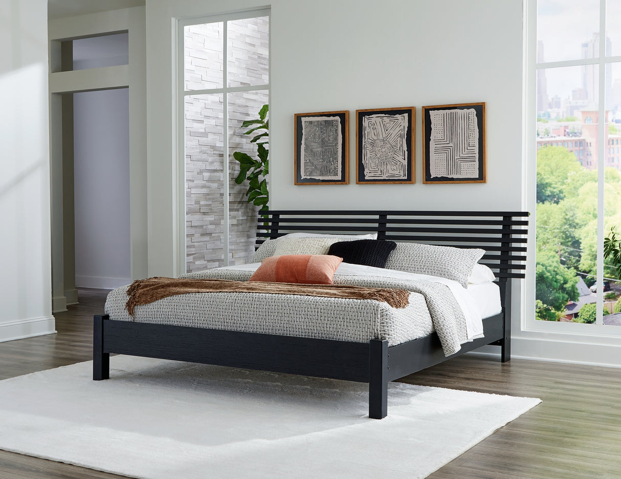 Danziar 7-Piece Queen Panel Bed with Mirrored Dresser, Chest and Nightstand (Platform Queen Roll Slats, Queen Panel Footboard with Rails, Queen Slat Headboard, Dresser, Bedroom Mirror, Wide Chest of Drawers, Nightstand)