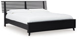 Danziar 8-Piece Queen Panel Bed with Mirrored Dresser, Chest and Nightstand (Platform Queen Roll Slats, Queen Slat Headboard, Queen Panel Footboard, Queen/King Platform Rails, Dresser, Bedroom Mirror, Wide Chest of Drawers, Nightstand)