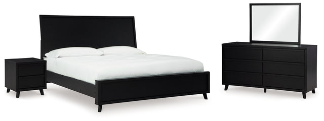 Danziar King Panel Bed, Dresser, Mirror and Nightstand