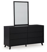 Danziar 4-Piece Queen Panel Headboard with Mirrored Dresser and Nightstand (Queen Panel Headboard, Dresser, Bedroom Mirror, Nightstand)