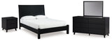Danziar Queen Panel Bed, Dresser and Mirror (Bed Size: Queen)