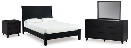 Danziar Queen Panel Bed, Dresser and Mirror (Bed Size: Queen)