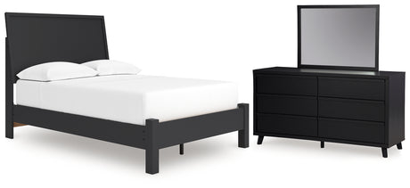 Danziar Panel Bed, Dresser and Mirror (Bed Size: Full)