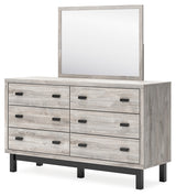 Vessalli 6-Piece Queen Panel Headboard with Mirrored Dresser, Chest and 2 Nightstands (Queen Panel Headboard, Dresser, Bedroom Mirror, Chest of Drawers, Nightstand, Nightstand)